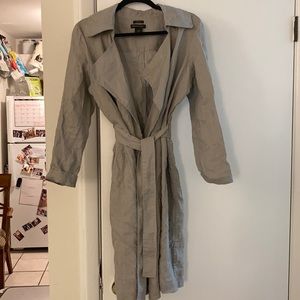 Linen fall coat